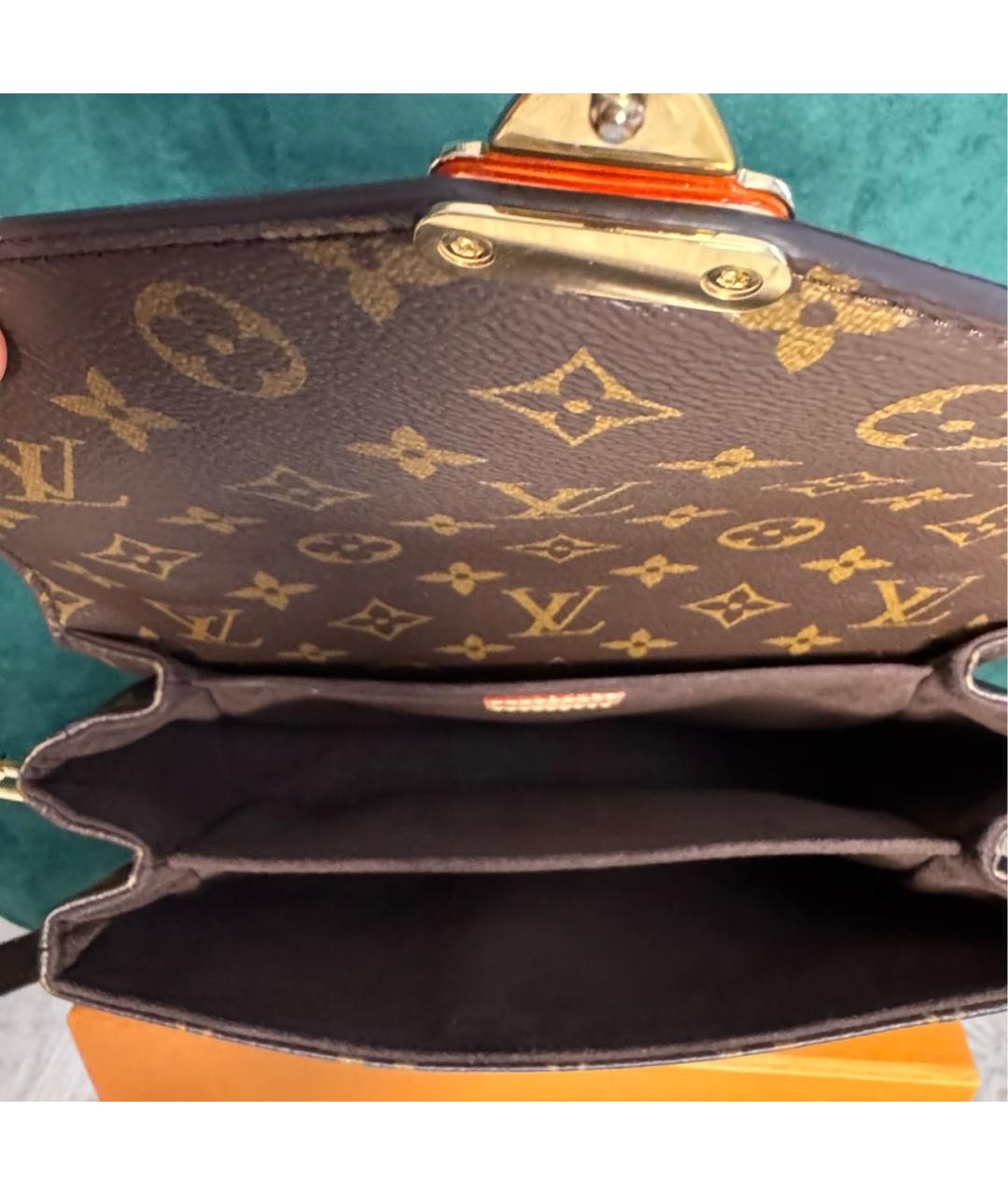LOUIS VUITTON Коричневая сумка через плечо из канвы, фото 4