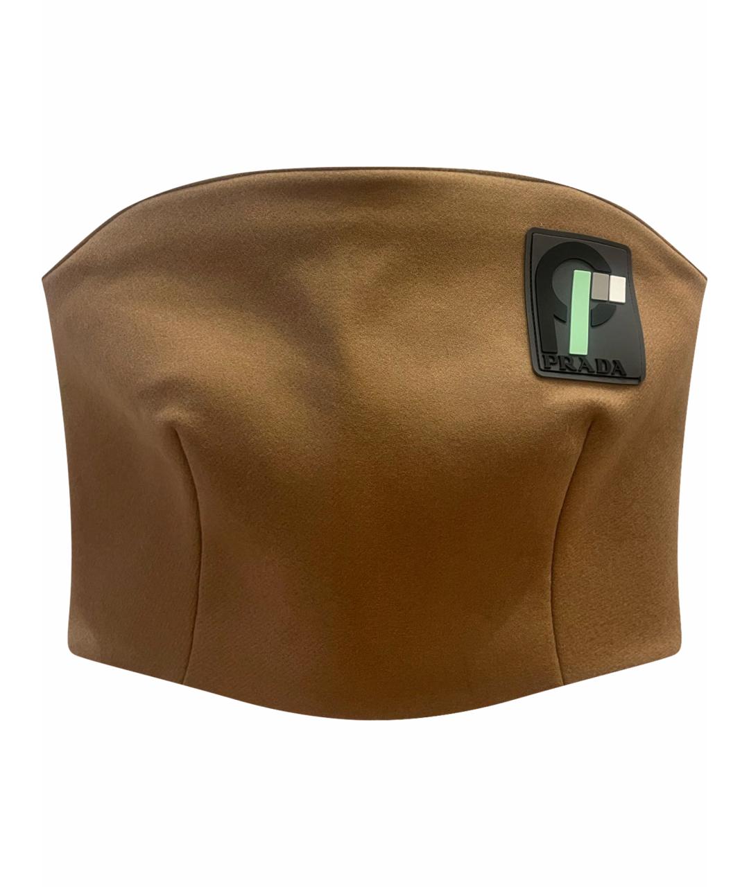 PRADA Бежевый шерстяной корсет, фото 1