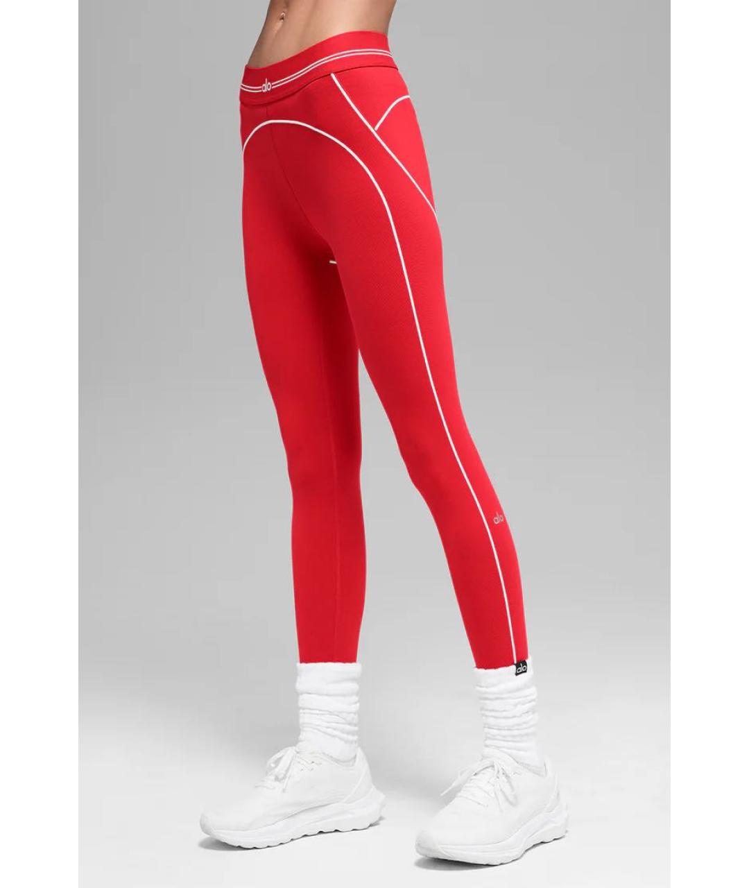 ALO YOGA Красные леггинсы и велосипедки, фото 2