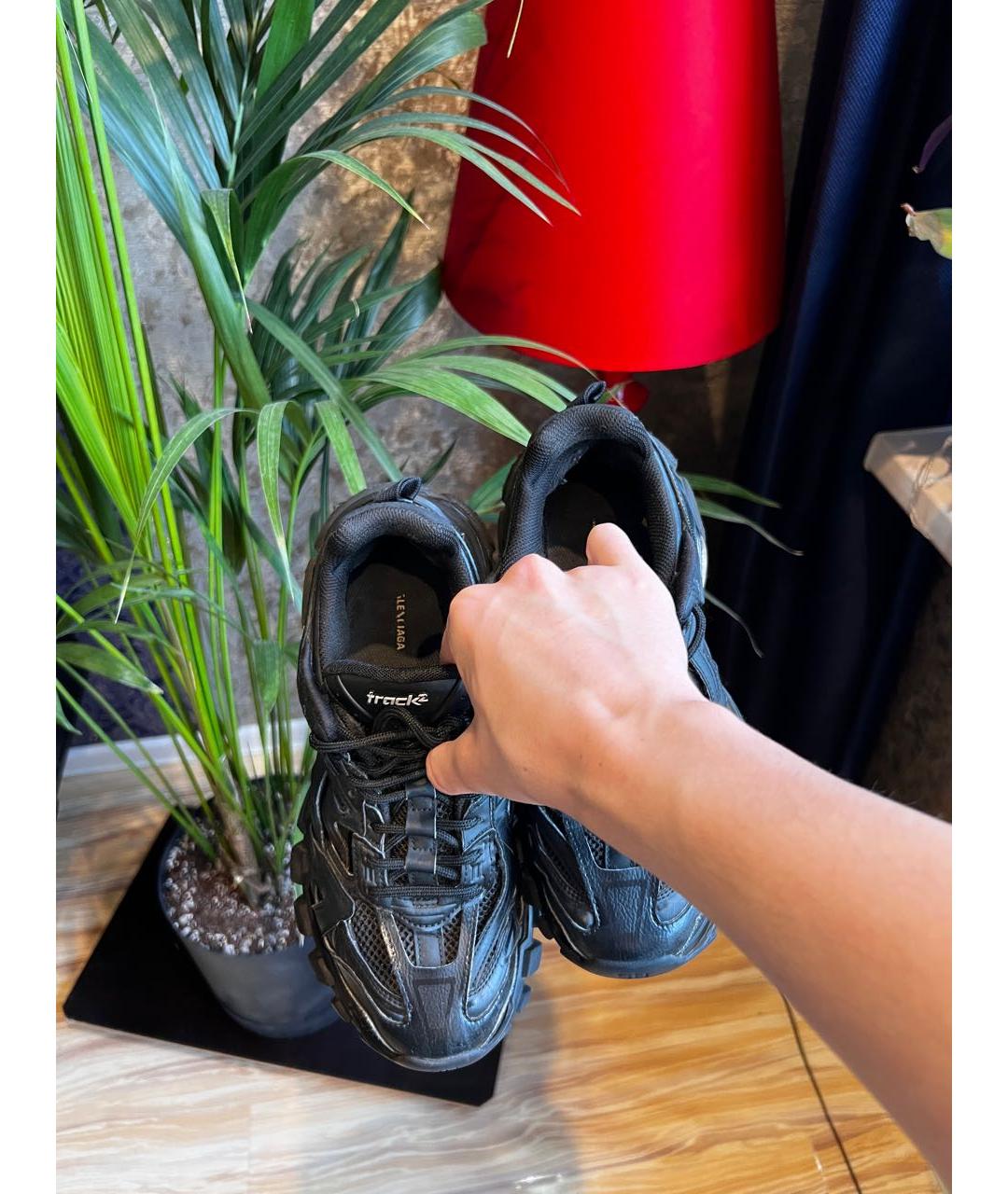 BALENCIAGA Антрацитовые неопреновые кроссовки, фото 3