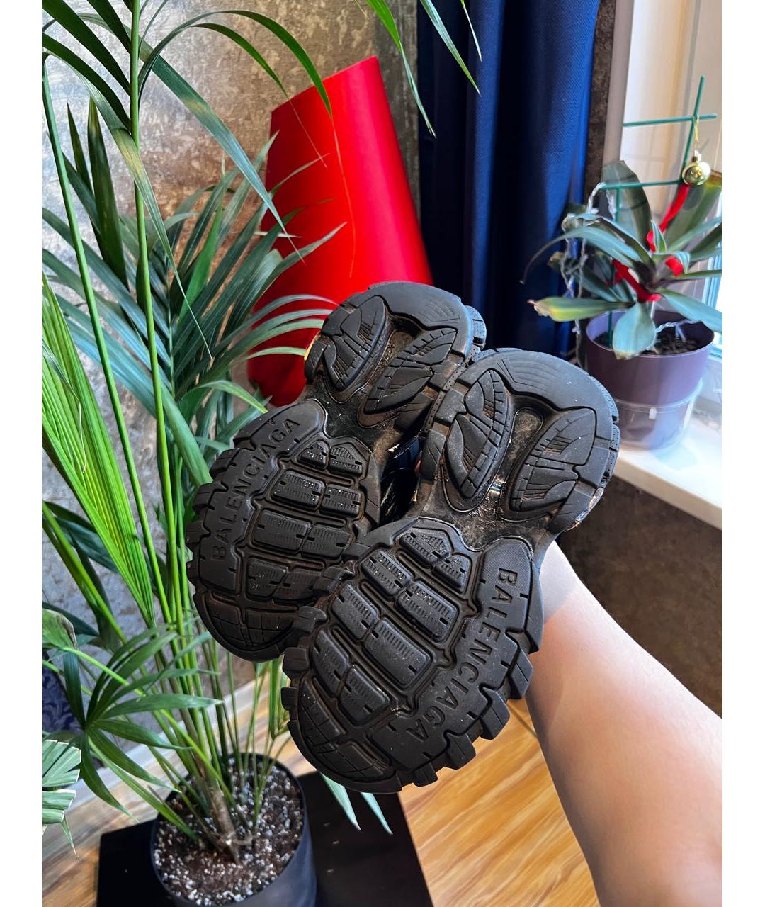 BALENCIAGA Антрацитовые неопреновые кроссовки, фото 5