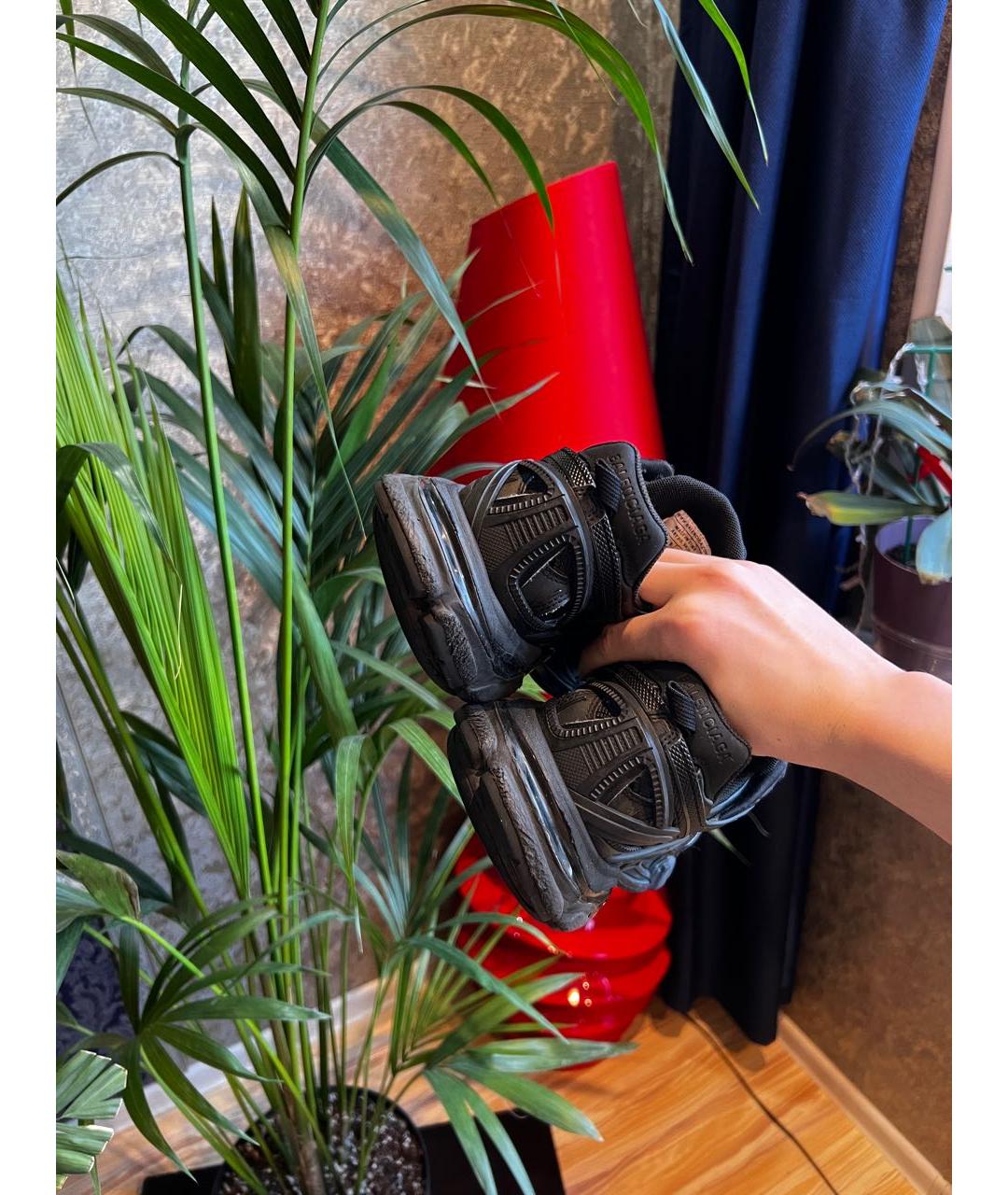 BALENCIAGA Антрацитовые неопреновые кроссовки, фото 4