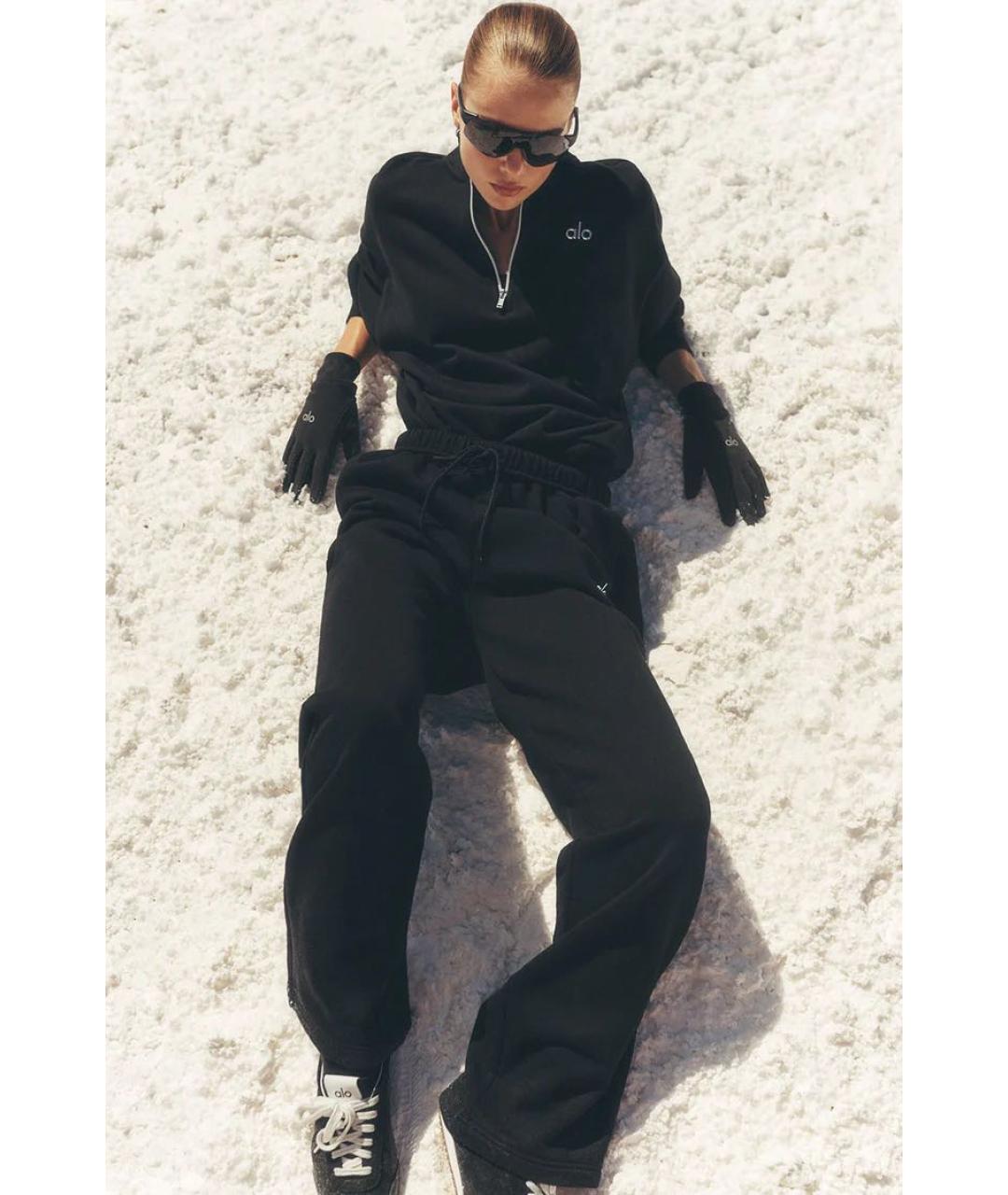 ALO YOGA Черные брюки широкие, фото 2