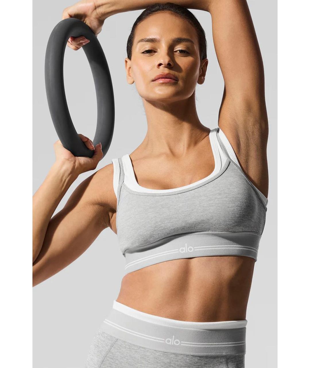 ALO YOGA Серая майка, фото 5