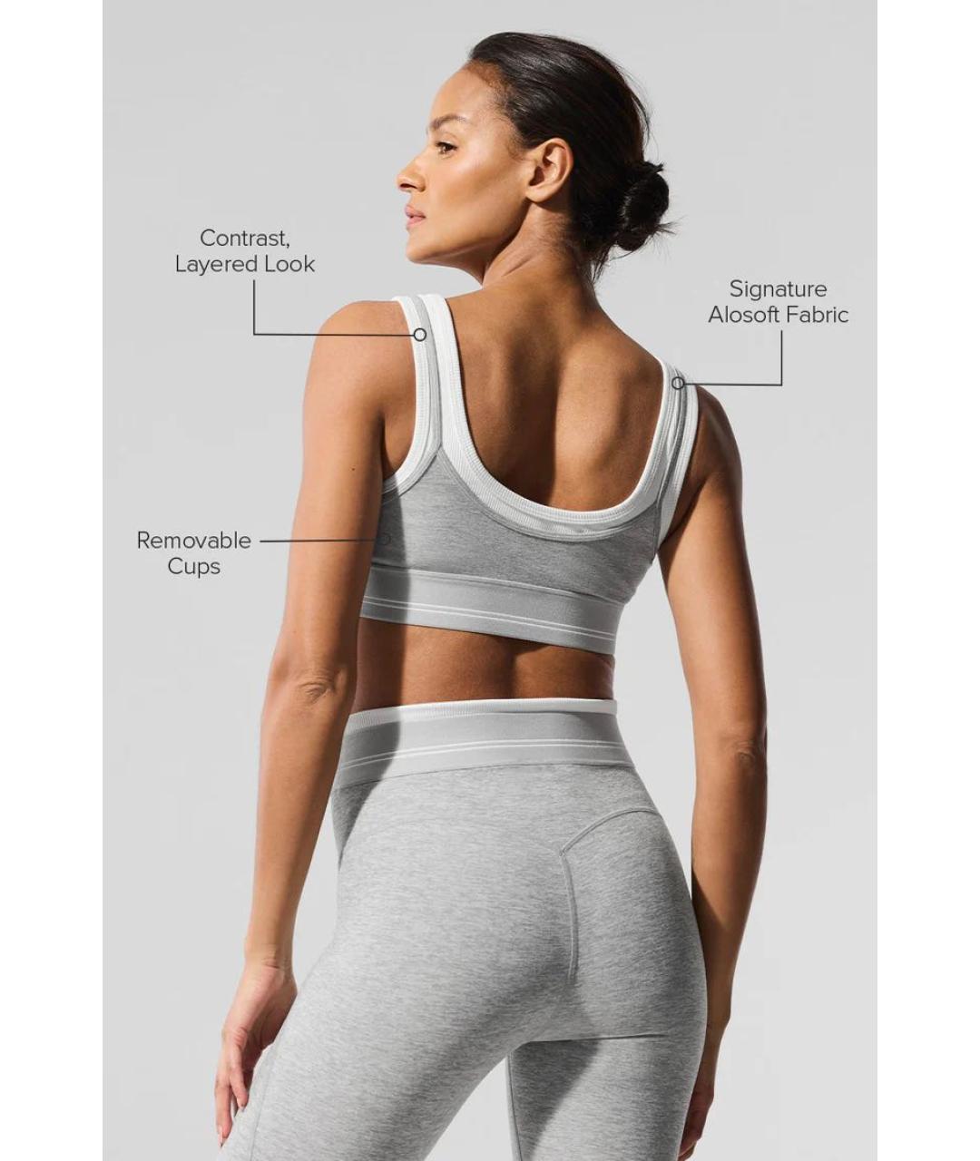 ALO YOGA Серая майка, фото 4