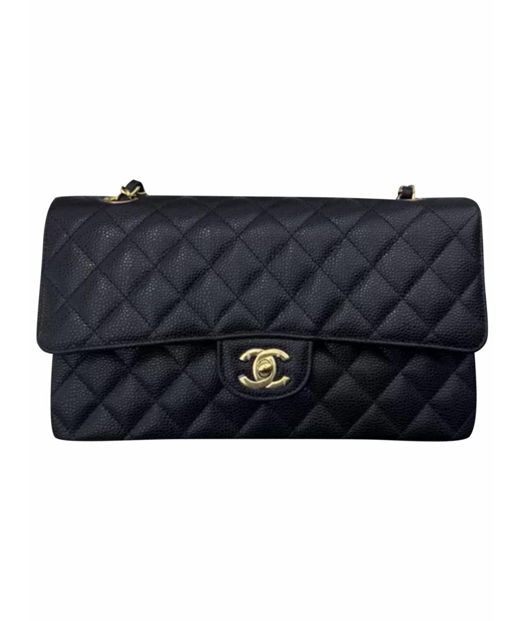 CHANEL Черная кожаная сумка через плечо, фото 1