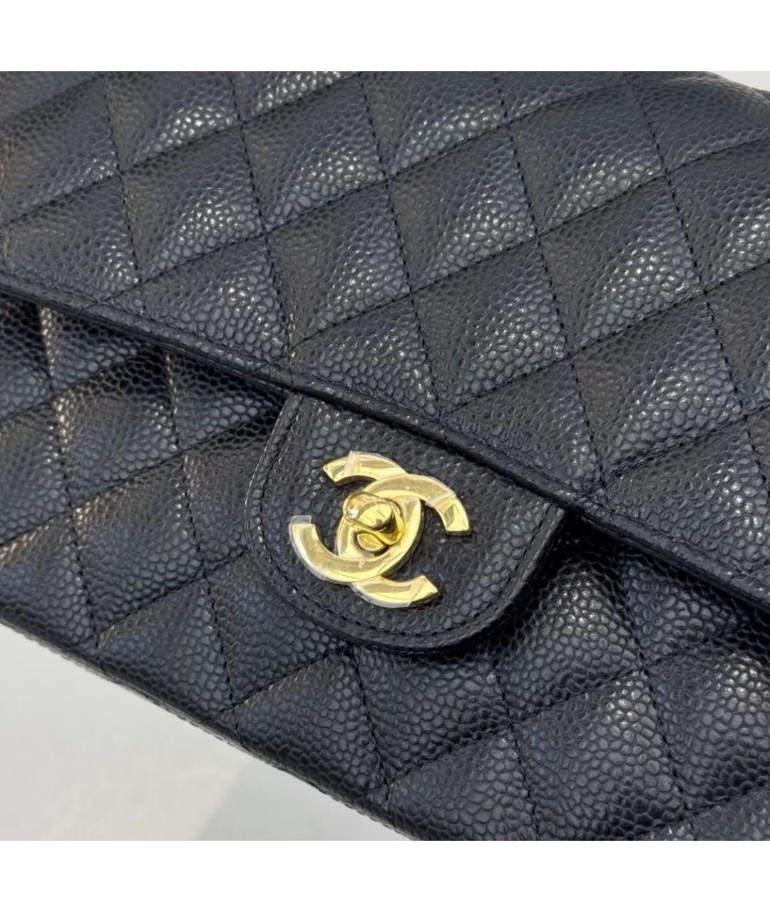 CHANEL Черная кожаная сумка через плечо, фото 3