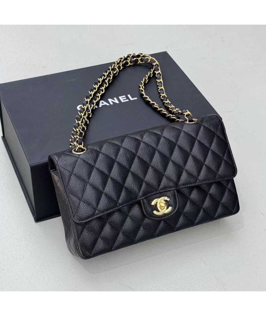 CHANEL Черная кожаная сумка через плечо, фото 2