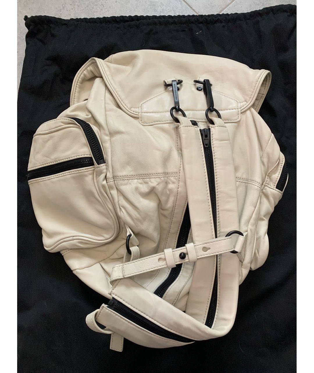 ALEXANDER WANG Бежевый кожаный рюкзак, фото 3