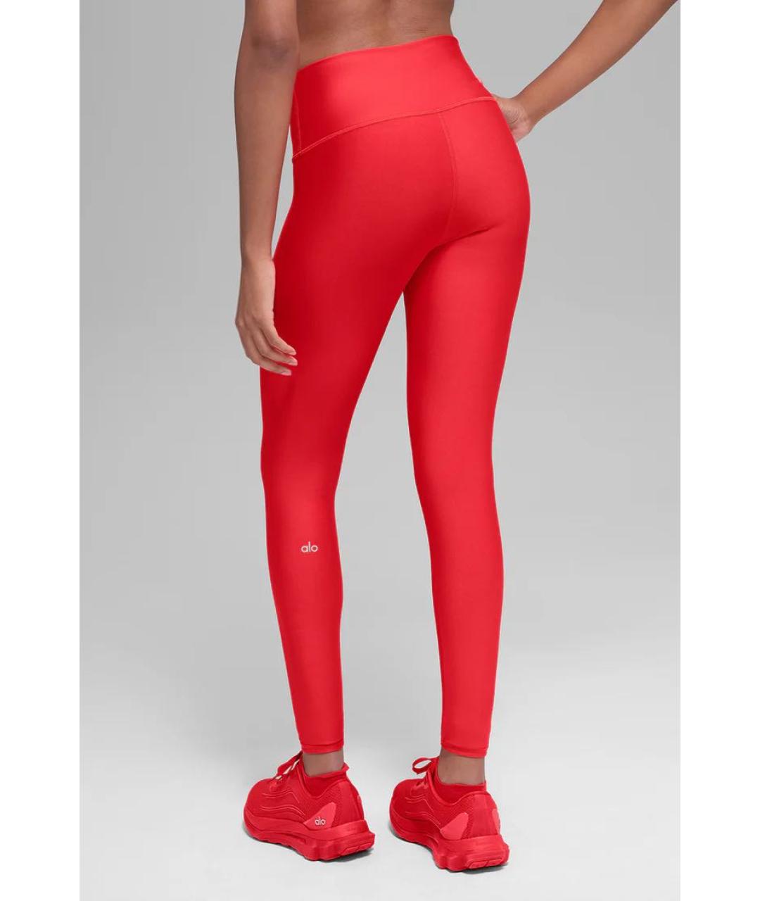 ALO YOGA Красные леггинсы и велосипедки, фото 3