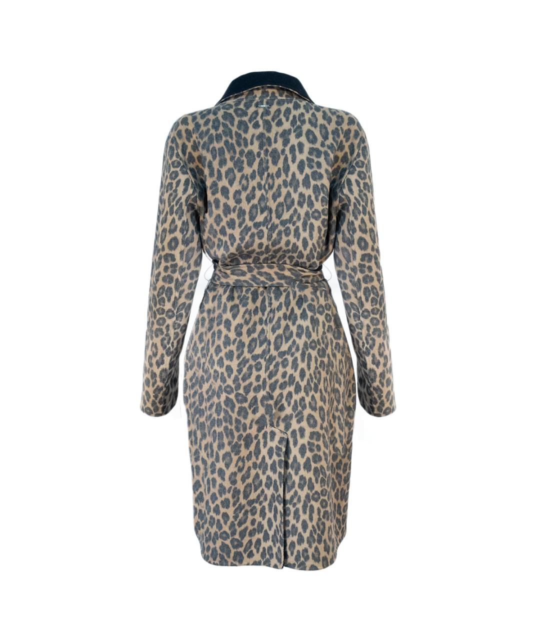 LIU JO Коричневое полиэстеровое пальто, фото 2