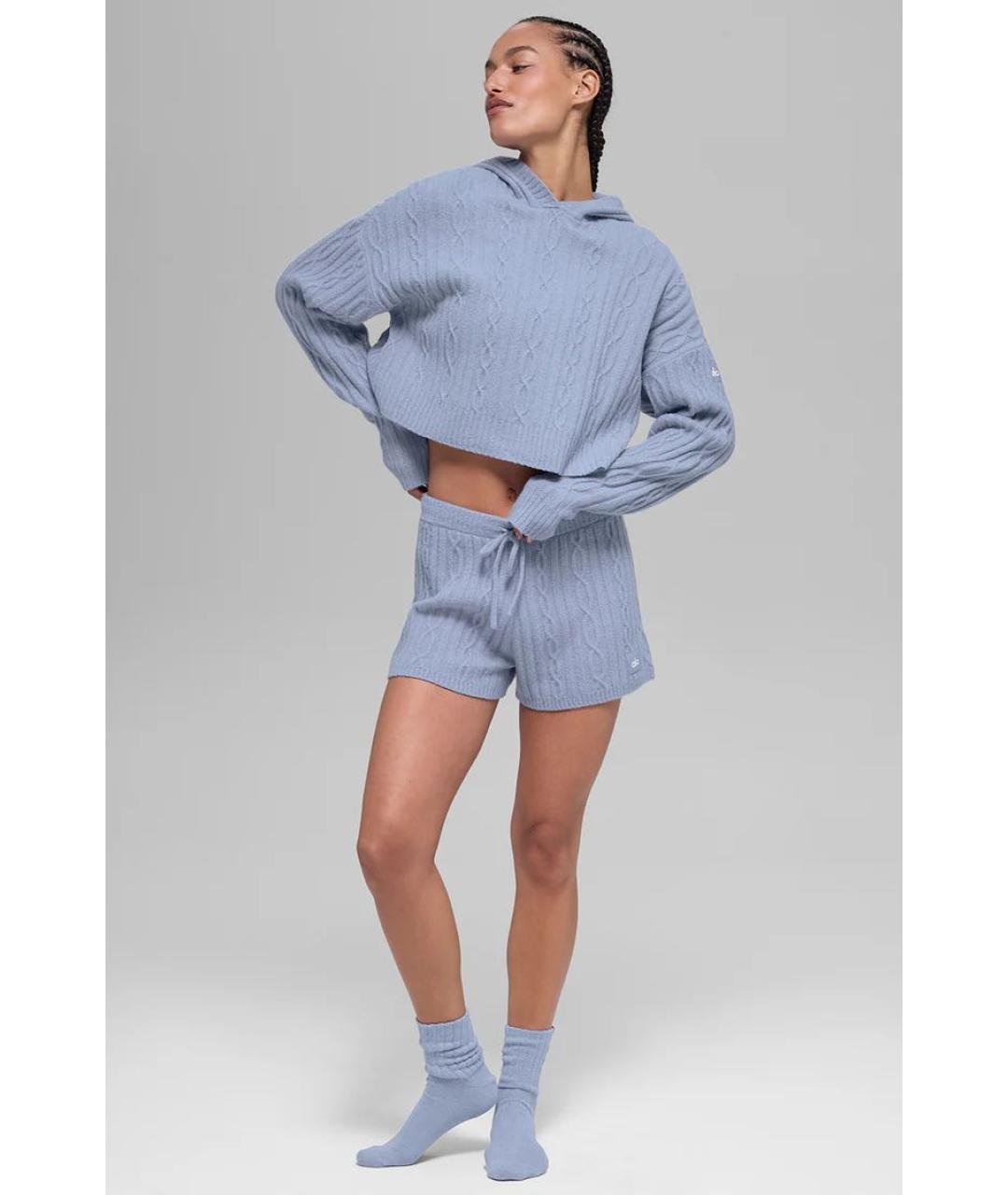 ALO YOGA Голубые шорты, фото 5