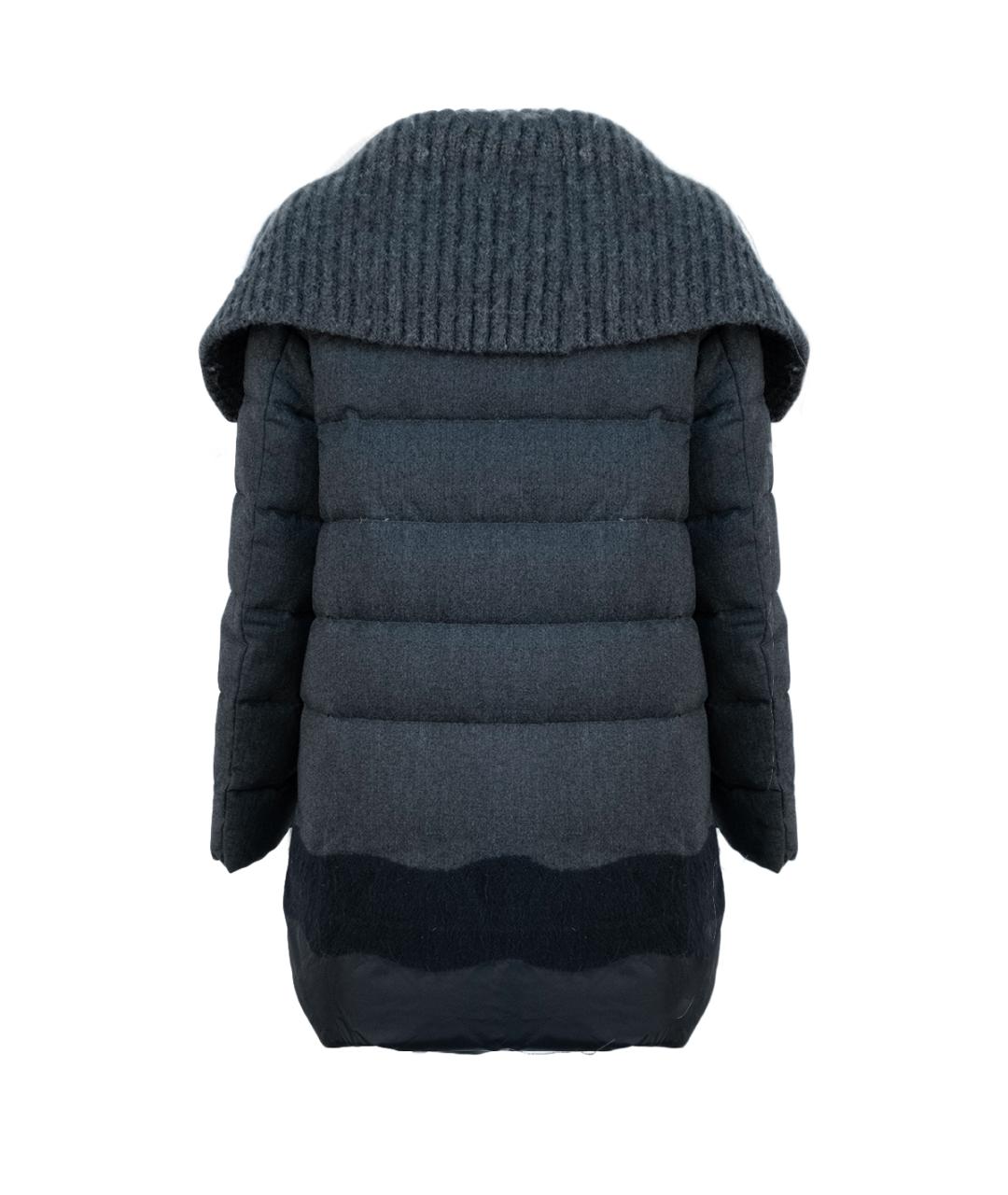 MONCLER Серый шерстяной пуховик, фото 2