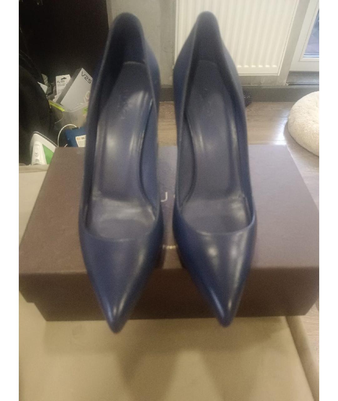 GUCCI Синие кожаные туфли, фото 2