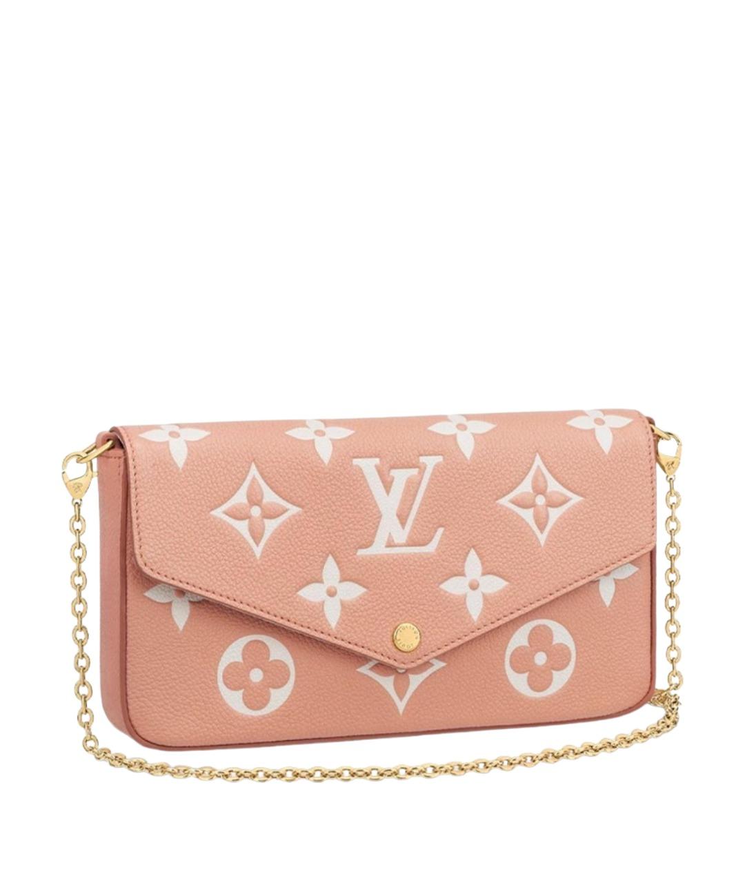 LOUIS VUITTON Коралловая кожаная сумка через плечо, фото 1