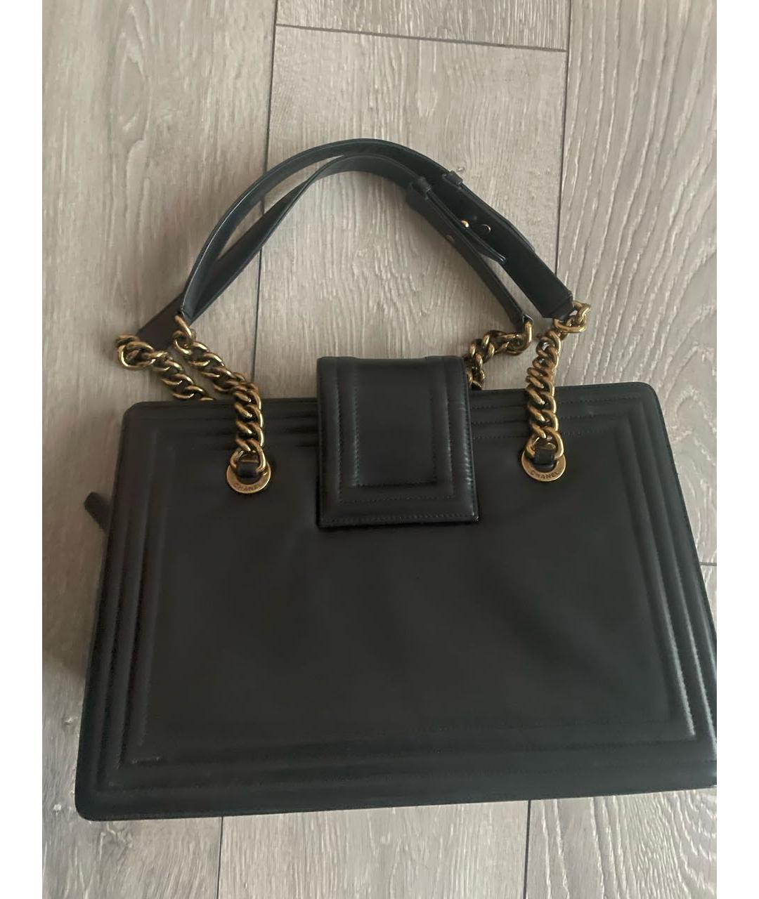 CHANEL Черная кожаная сумка через плечо, фото 3