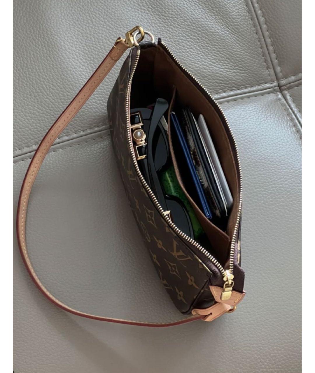 LOUIS VUITTON Коричневая сумка с короткими ручками, фото 7