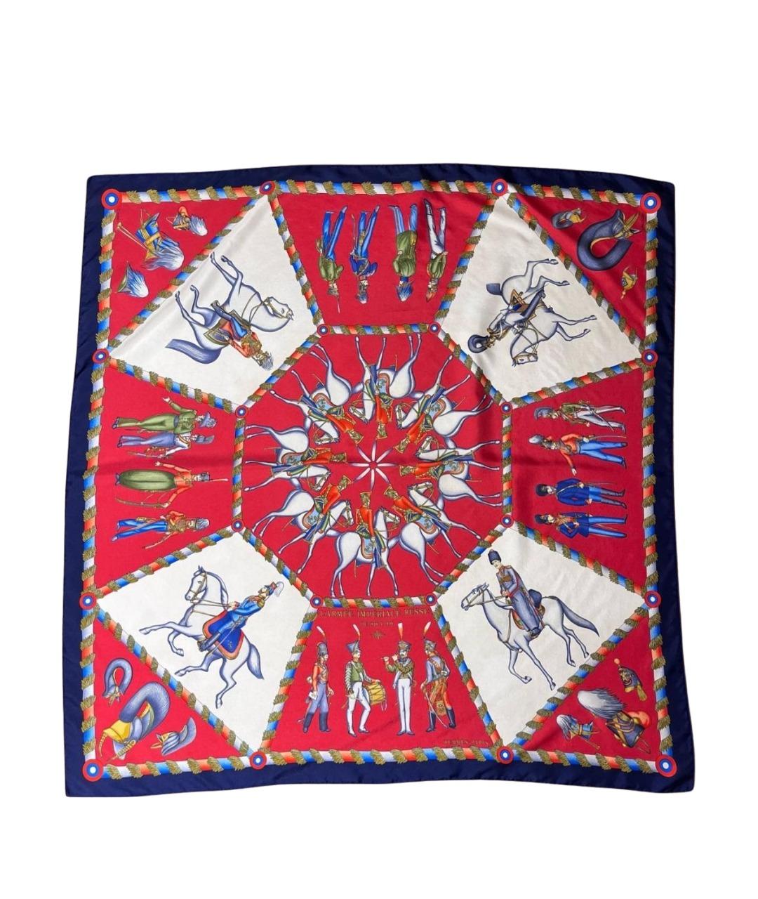 HERMES Мульти шелковый платок, фото 1