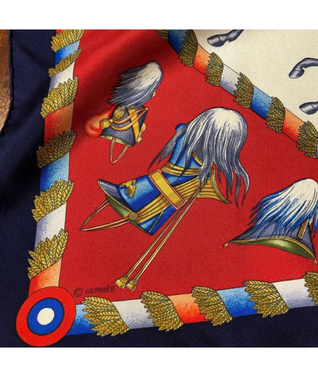 HERMES Мульти шелковый платок, фото 5