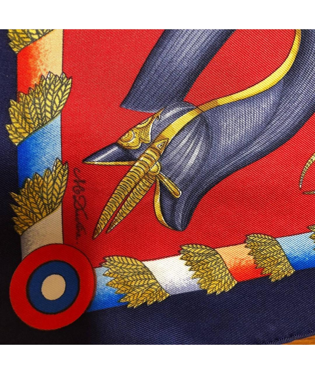 HERMES Мульти шелковый платок, фото 4