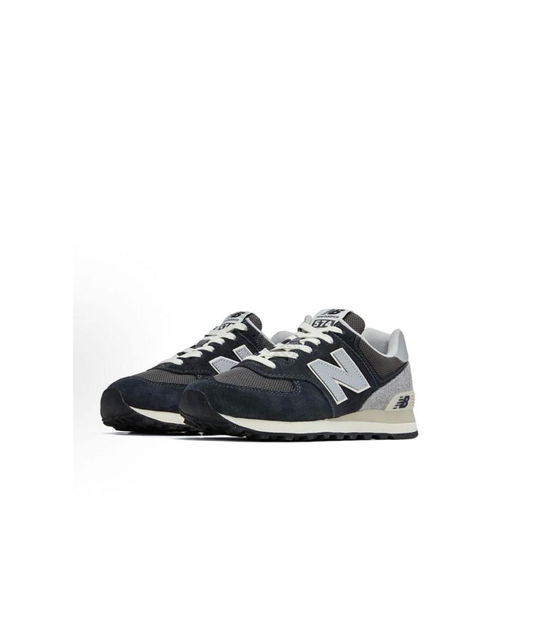 NEW BALANCE Синие замшевые низкие кроссовки / кеды, фото 2