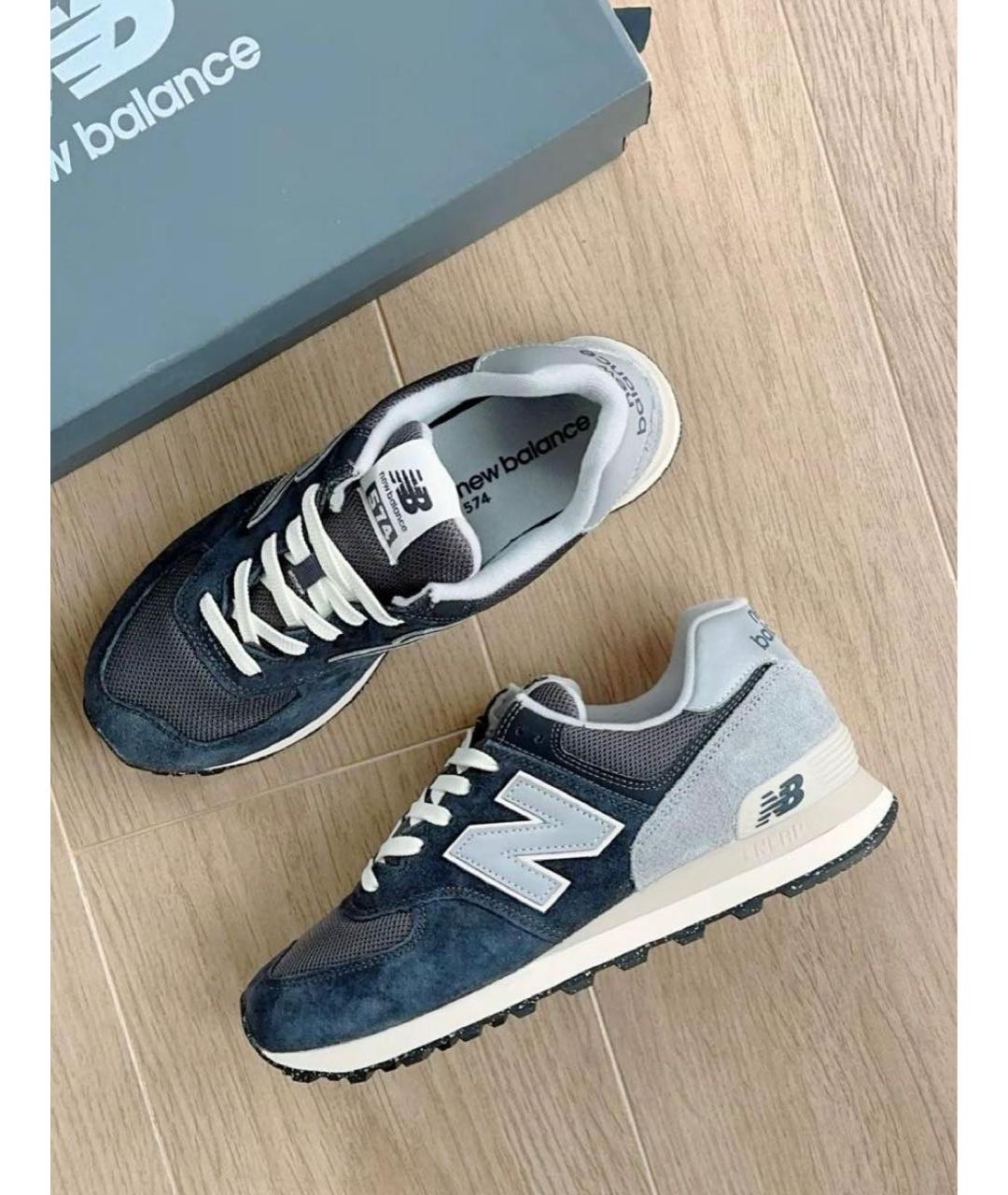NEW BALANCE Синие замшевые низкие кроссовки / кеды, фото 3
