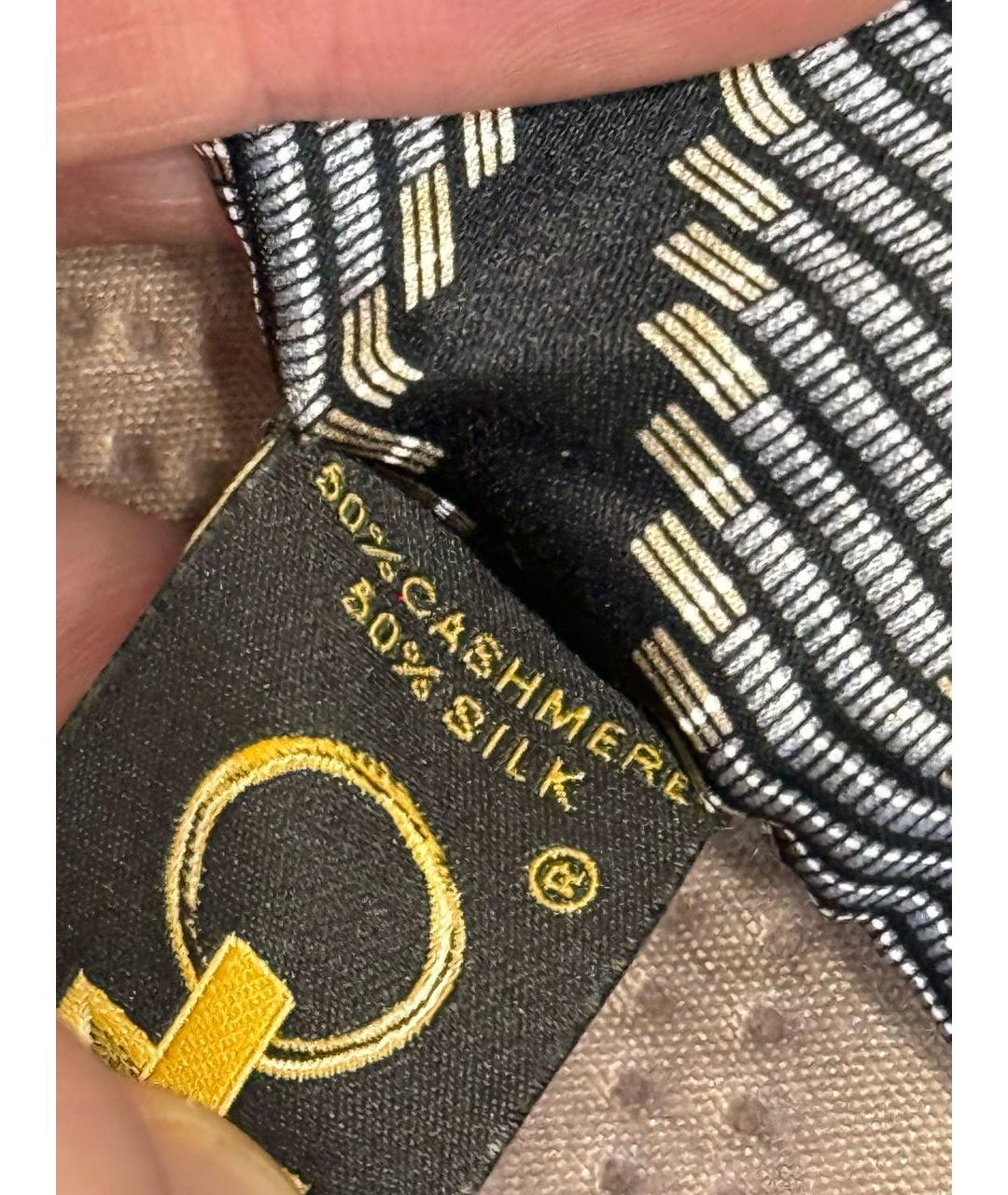 ZILLI Серый кашемировый шарф, фото 4