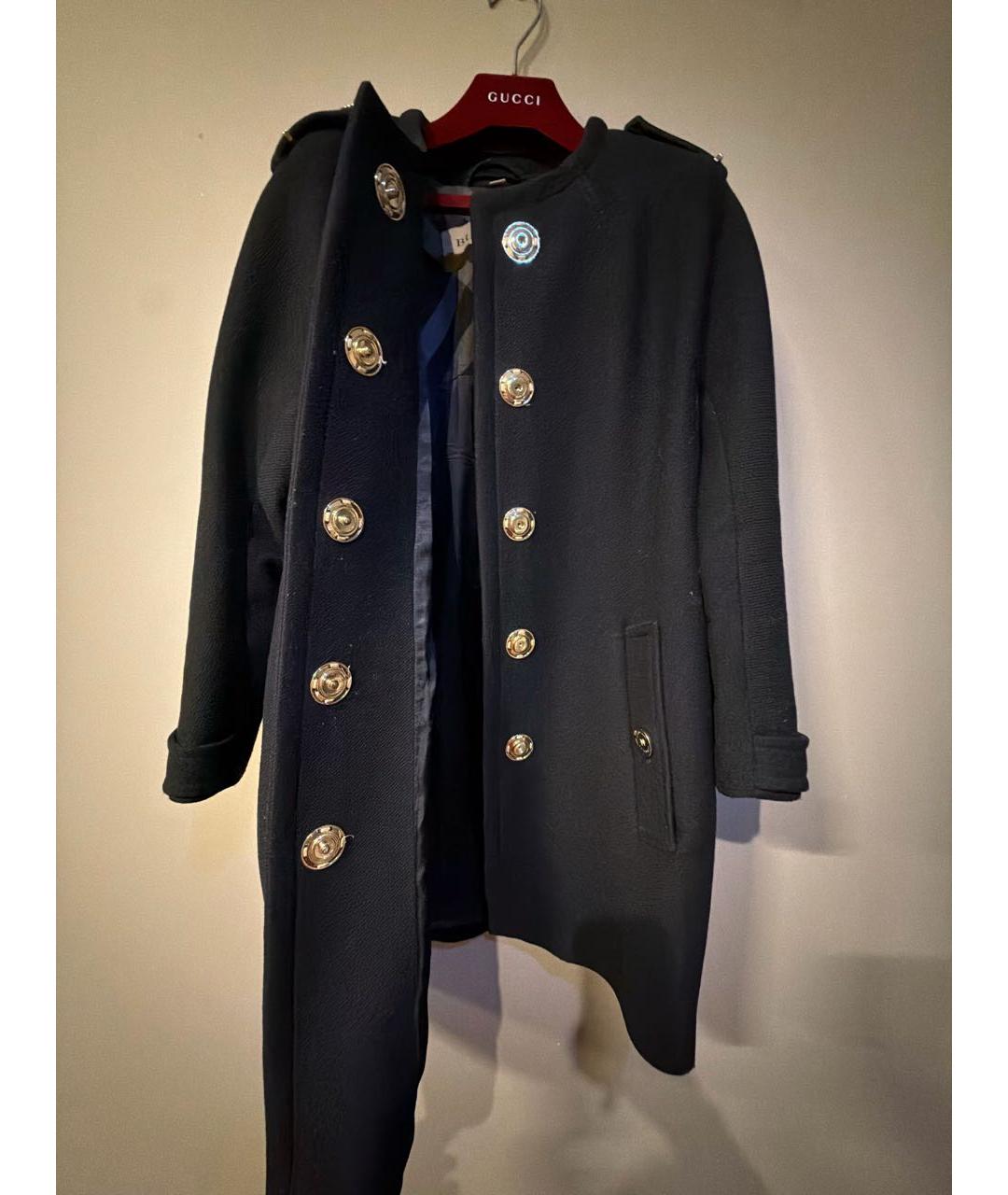 BURBERRY Черное шерстяное пальто, фото 6