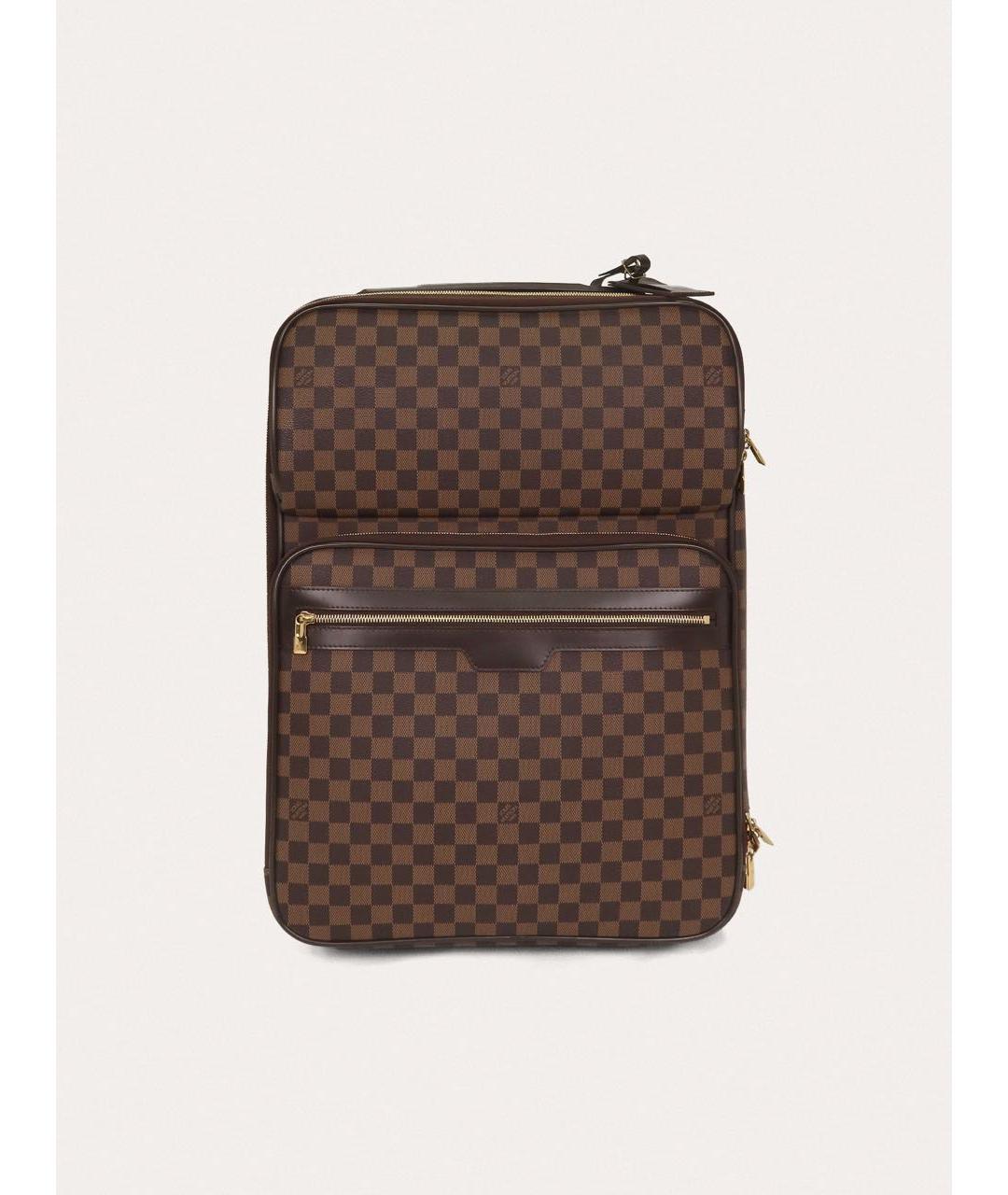 LOUIS VUITTON Коричневый чемодан, фото 9