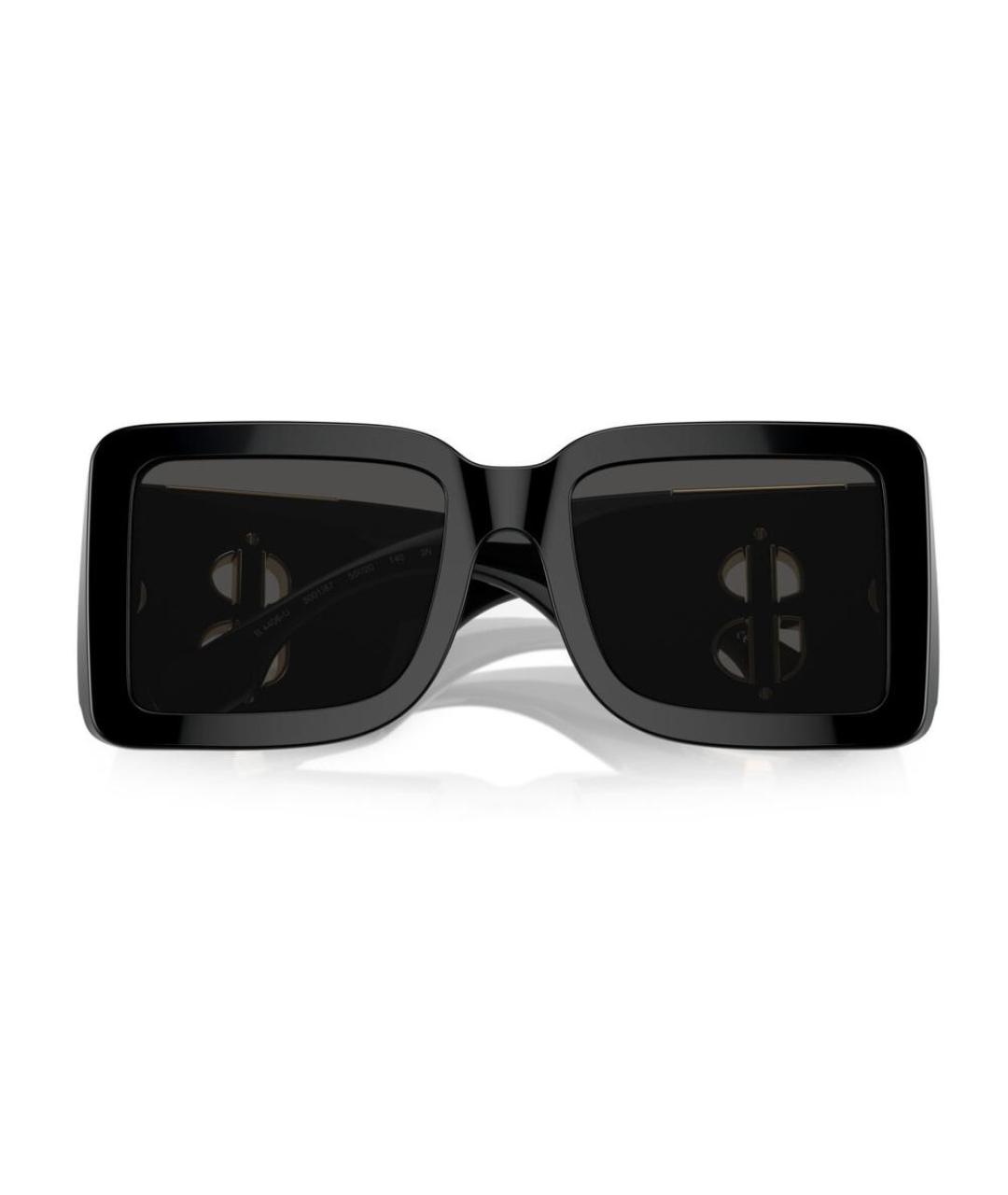 BURBERRY Черные пластиковые солнцезащитные очки, фото 4