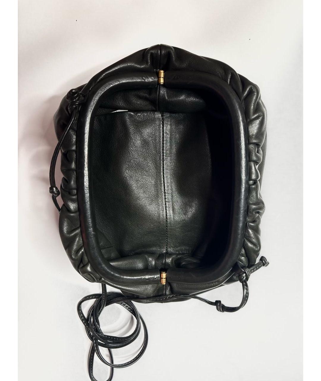 BOTTEGA VENETA Черная кожаная сумка через плечо, фото 5