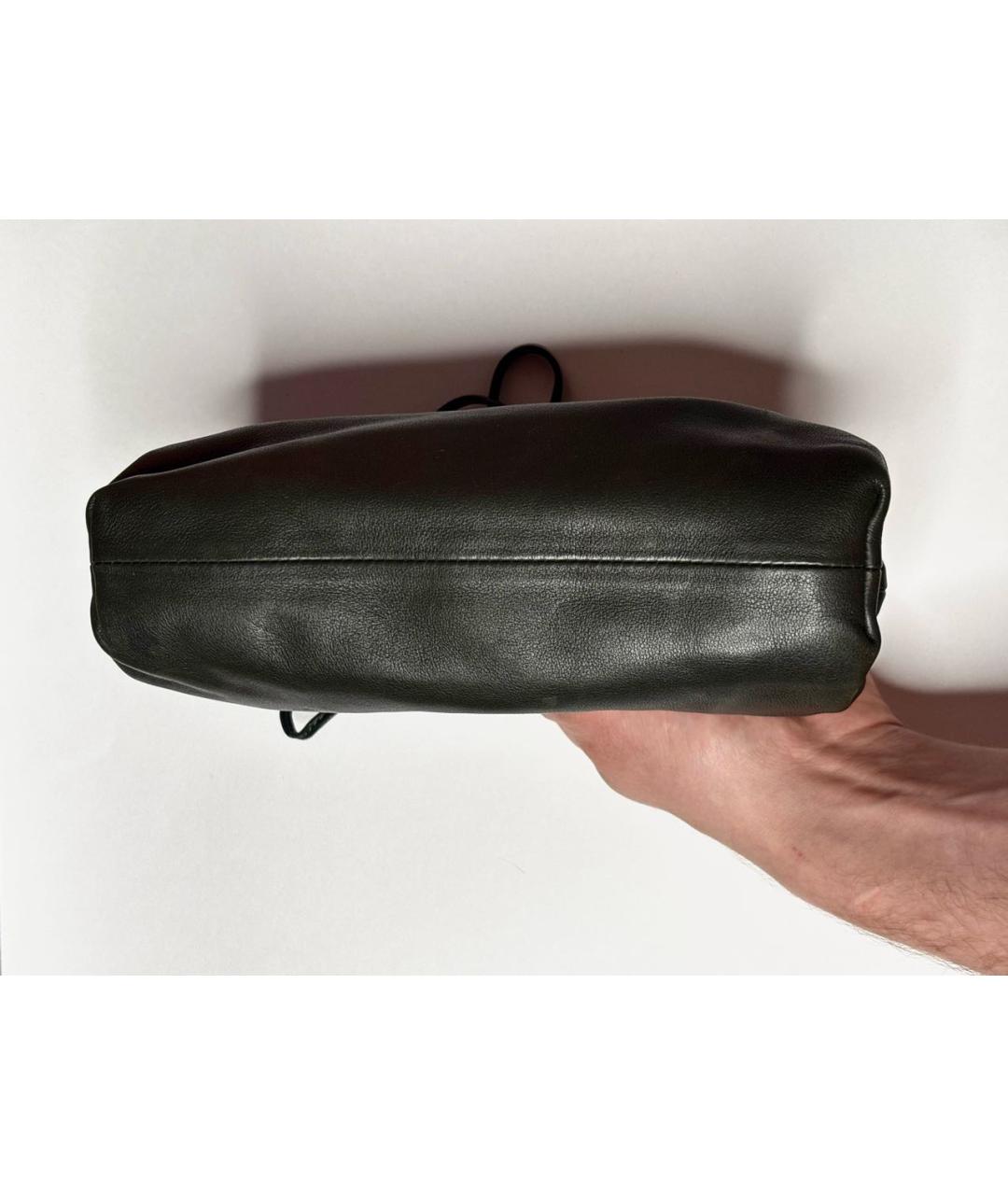 BOTTEGA VENETA Черная кожаная сумка через плечо, фото 7