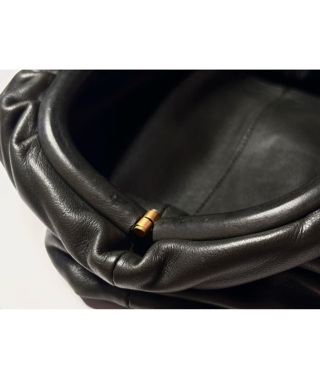 BOTTEGA VENETA Черная кожаная сумка через плечо, фото 4