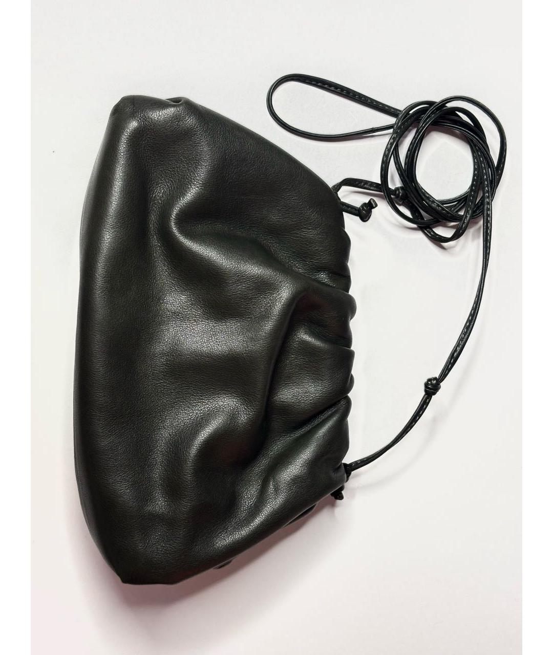BOTTEGA VENETA Черная кожаная сумка через плечо, фото 9