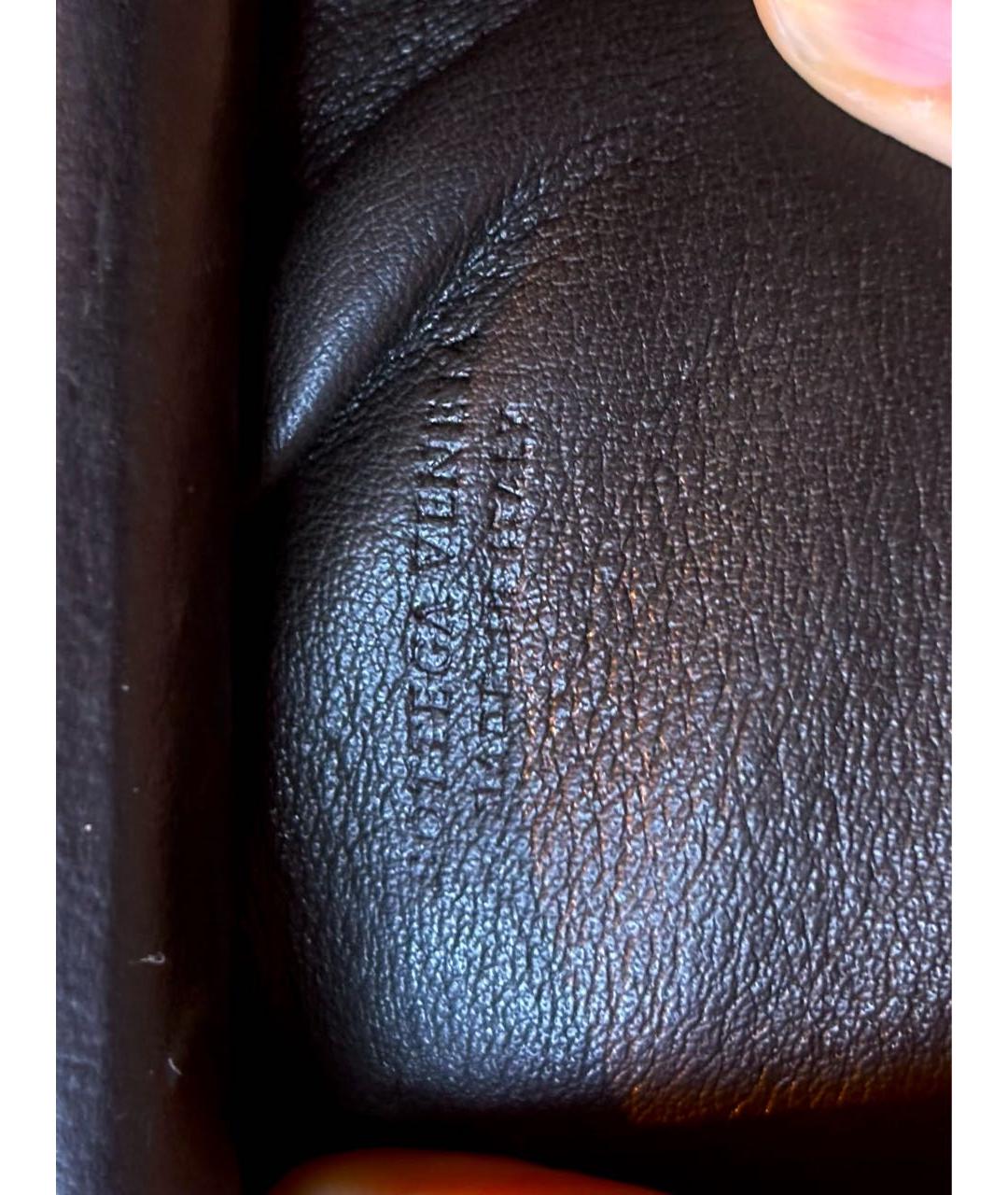 BOTTEGA VENETA Черная кожаная сумка через плечо, фото 8