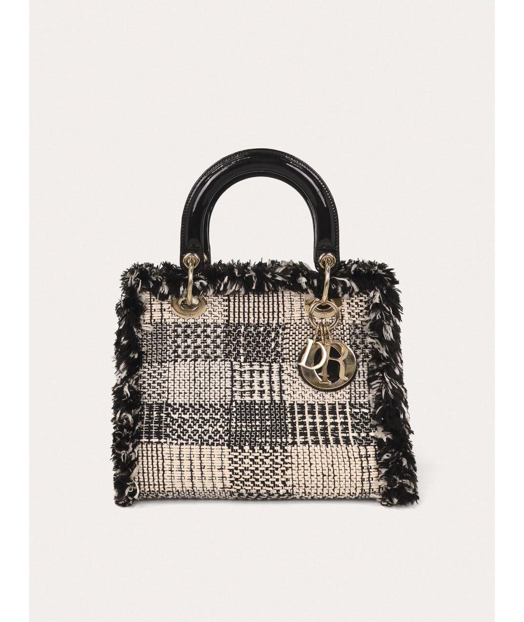 CHRISTIAN DIOR Белая тканевая сумка с короткими ручками, фото 9