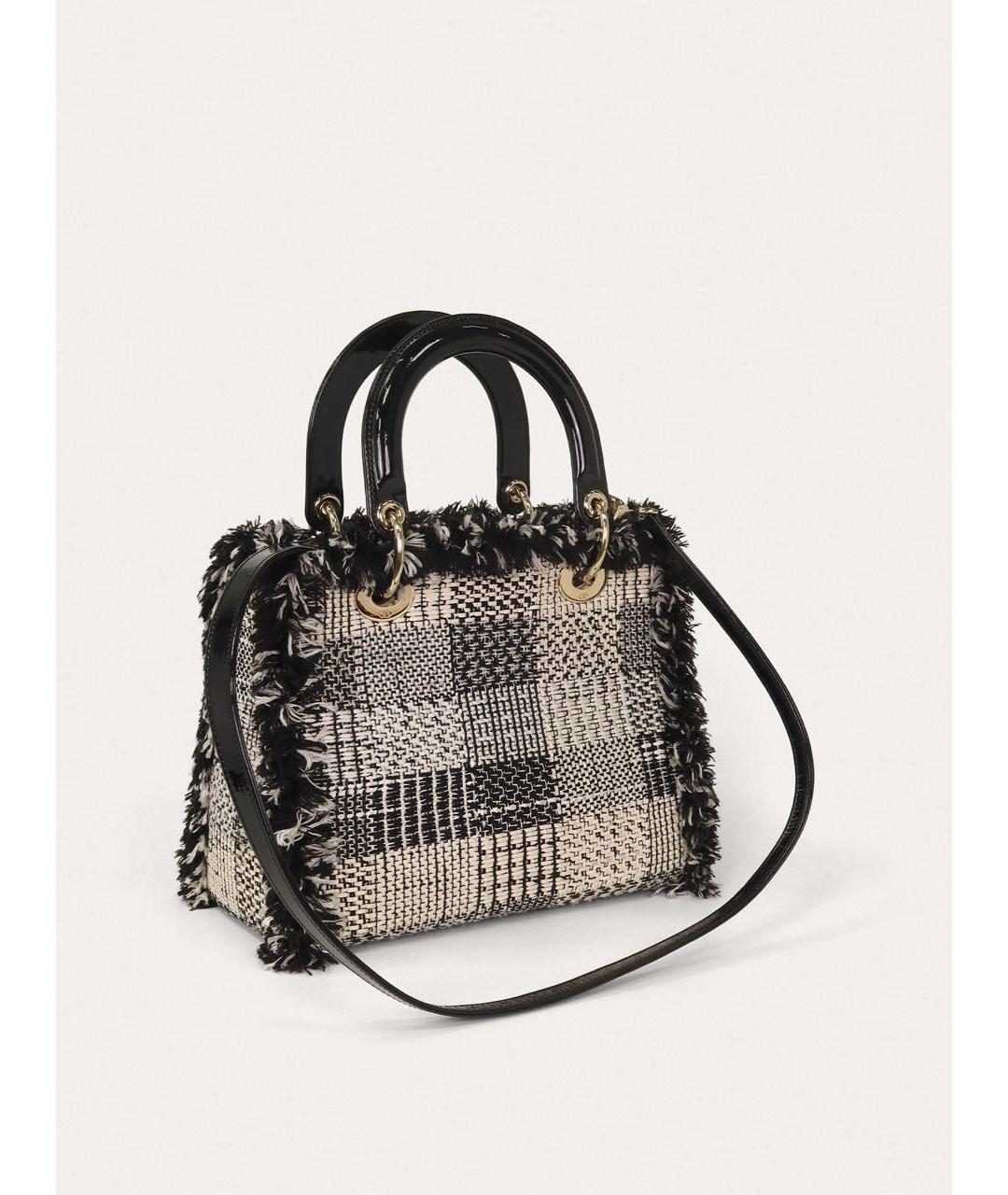 CHRISTIAN DIOR Белая тканевая сумка с короткими ручками, фото 7