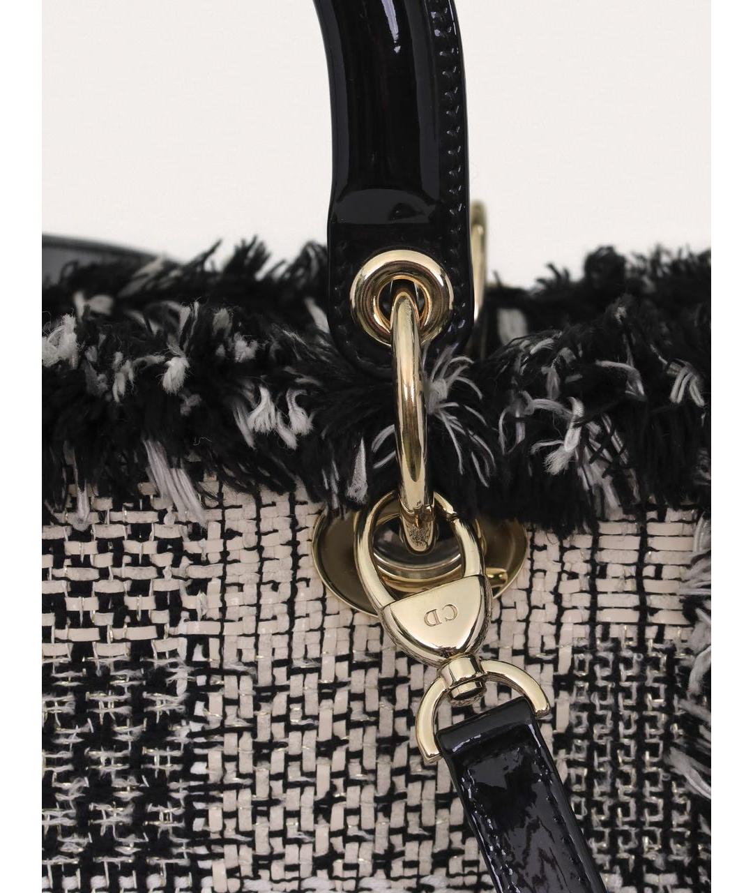 CHRISTIAN DIOR Белая тканевая сумка с короткими ручками, фото 6