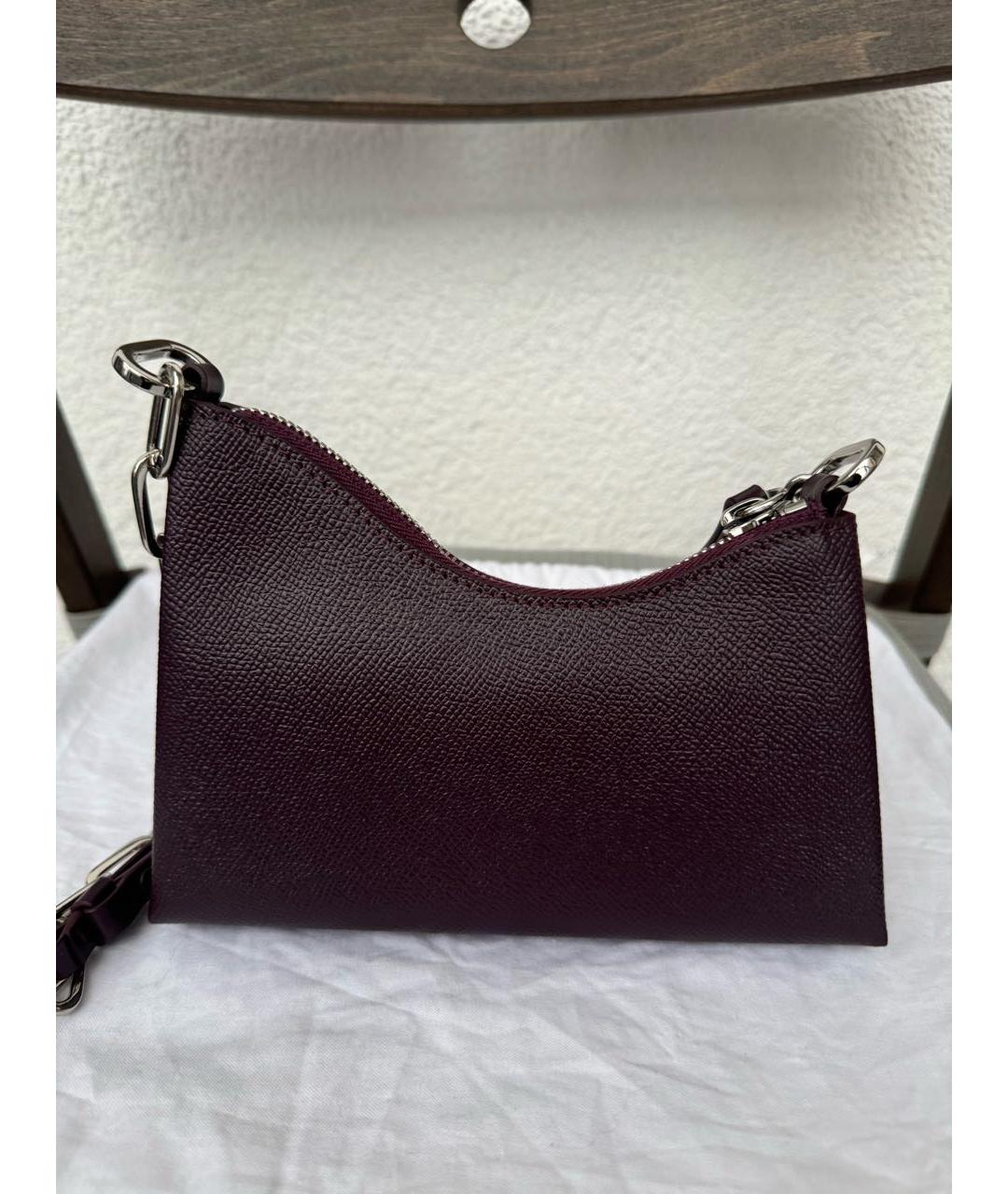 MAISON MARGIELA Бордовая кожаная сумка через плечо, фото 3