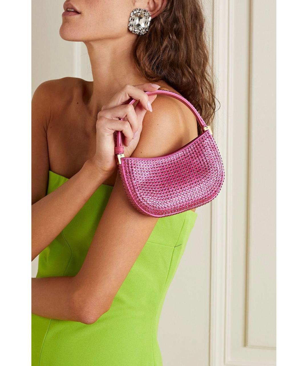 MAGDA BUTRYM Розовая тканевая сумка с короткими ручками, фото 4