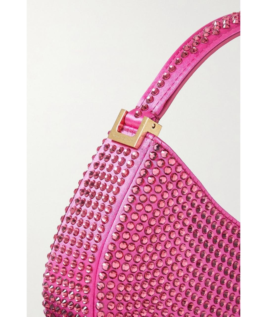 MAGDA BUTRYM Розовая тканевая сумка с короткими ручками, фото 5