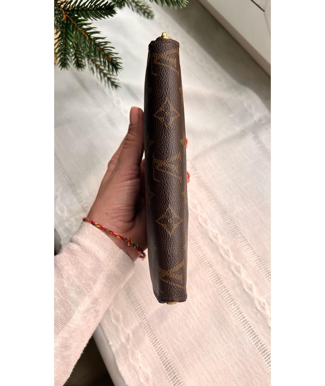 LOUIS VUITTON Коричневый кошелек, фото 6