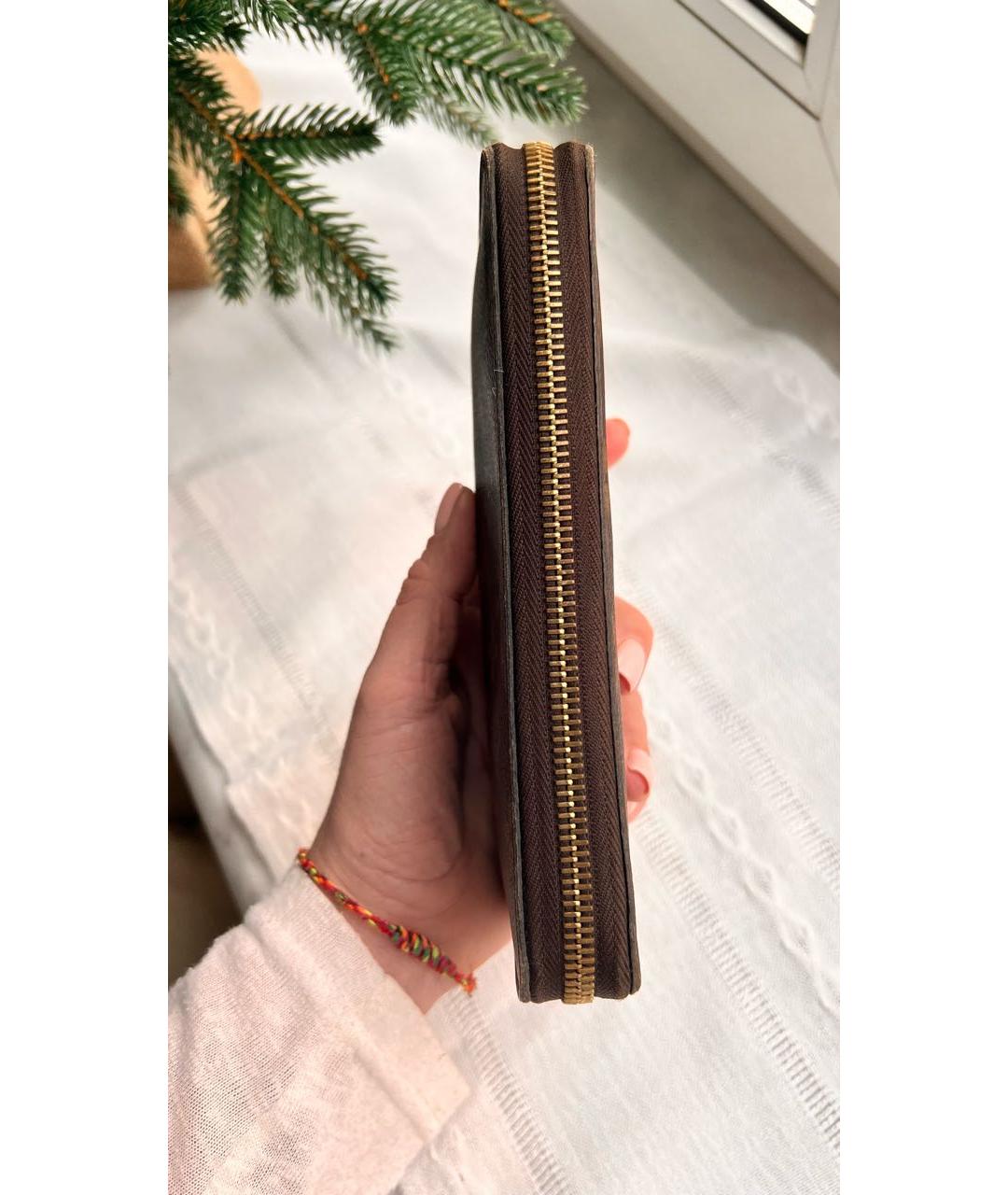 LOUIS VUITTON Коричневый кошелек, фото 7