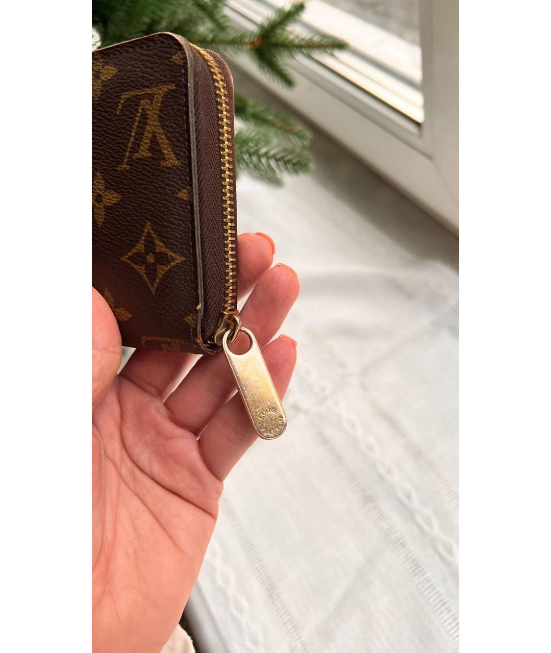 LOUIS VUITTON Коричневый кошелек, фото 5