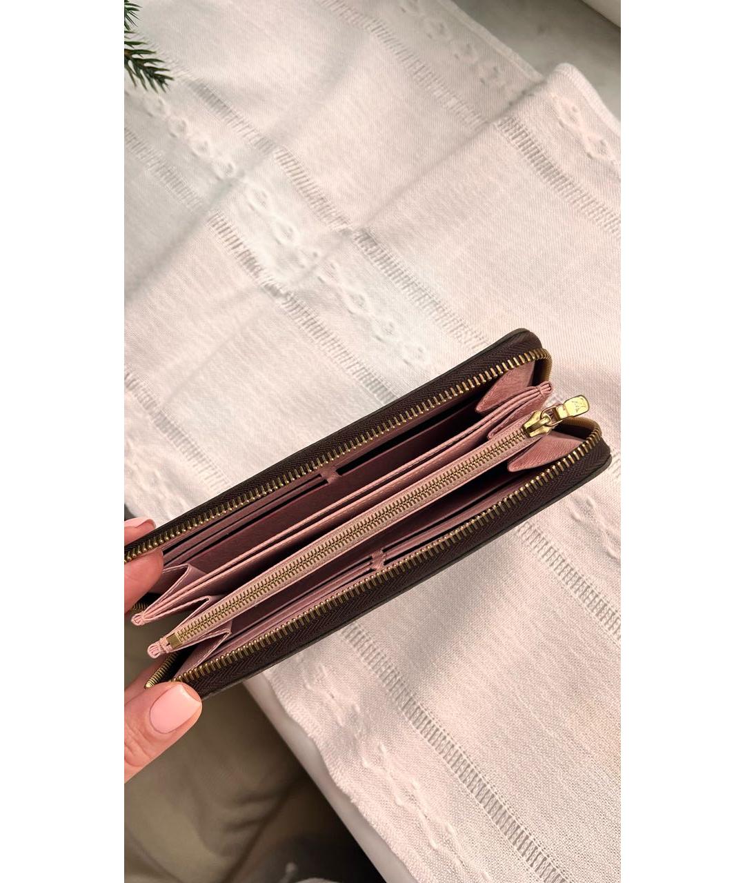 LOUIS VUITTON Коричневый кошелек, фото 4