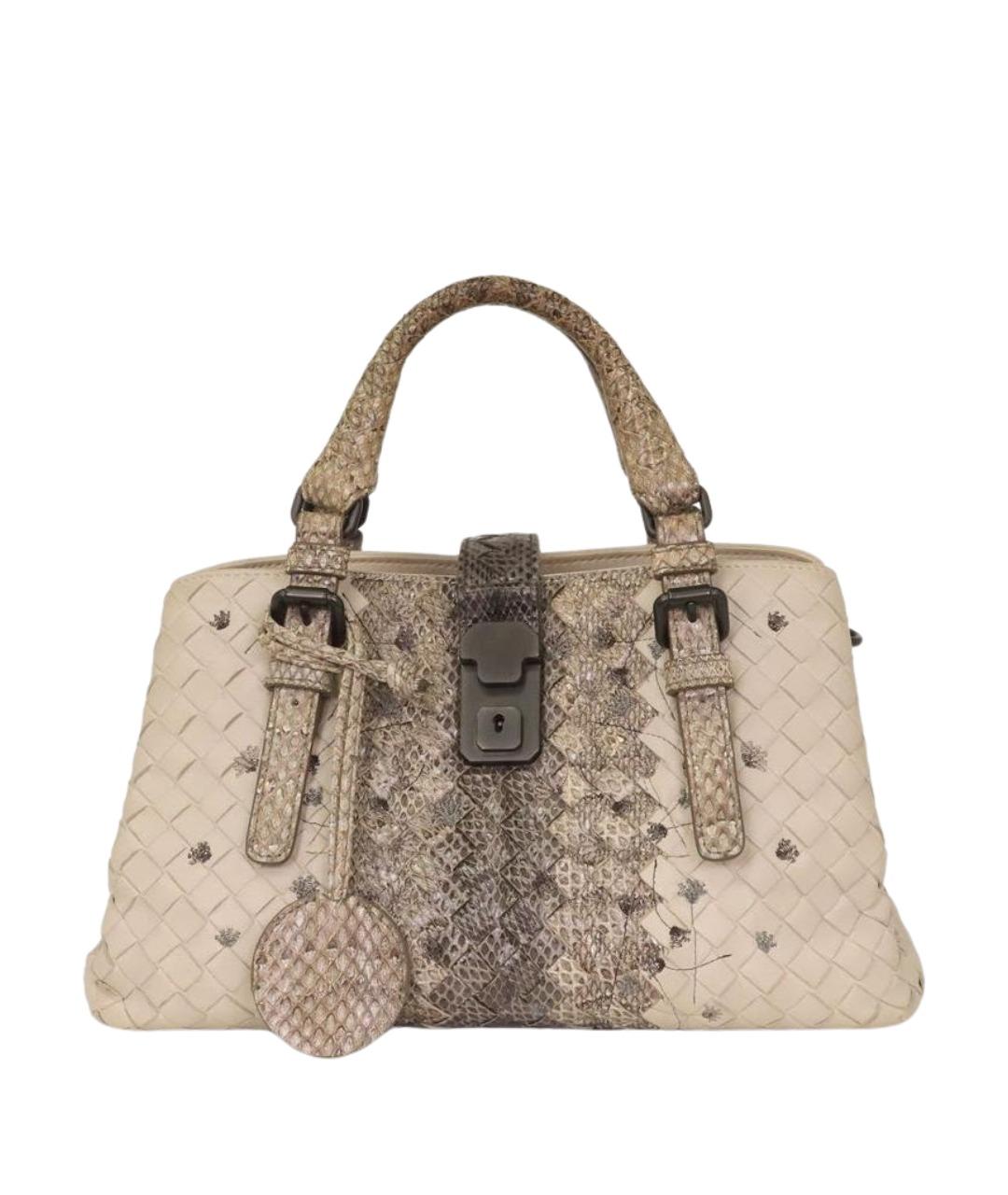 BOTTEGA VENETA Белая кожаная сумка через плечо, фото 1