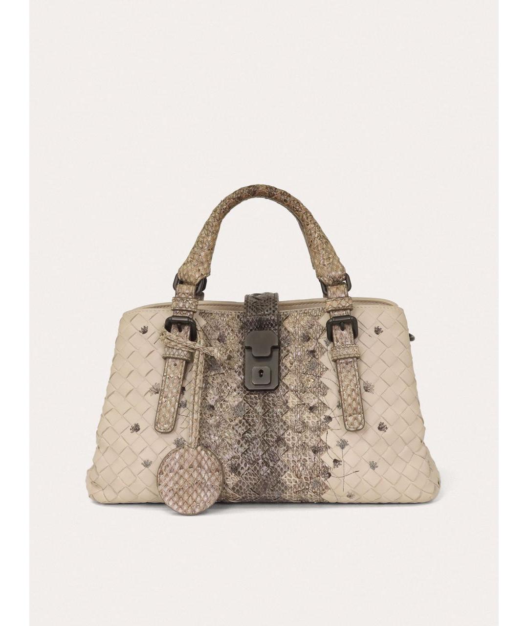 BOTTEGA VENETA Белая кожаная сумка через плечо, фото 7