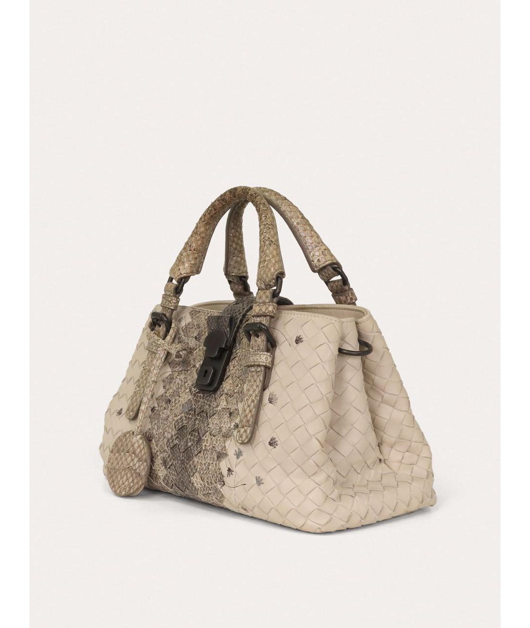 BOTTEGA VENETA Белая кожаная сумка через плечо, фото 2