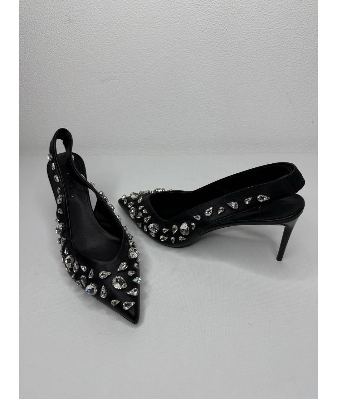 MAX MARA Черные кожаные туфли, фото 4