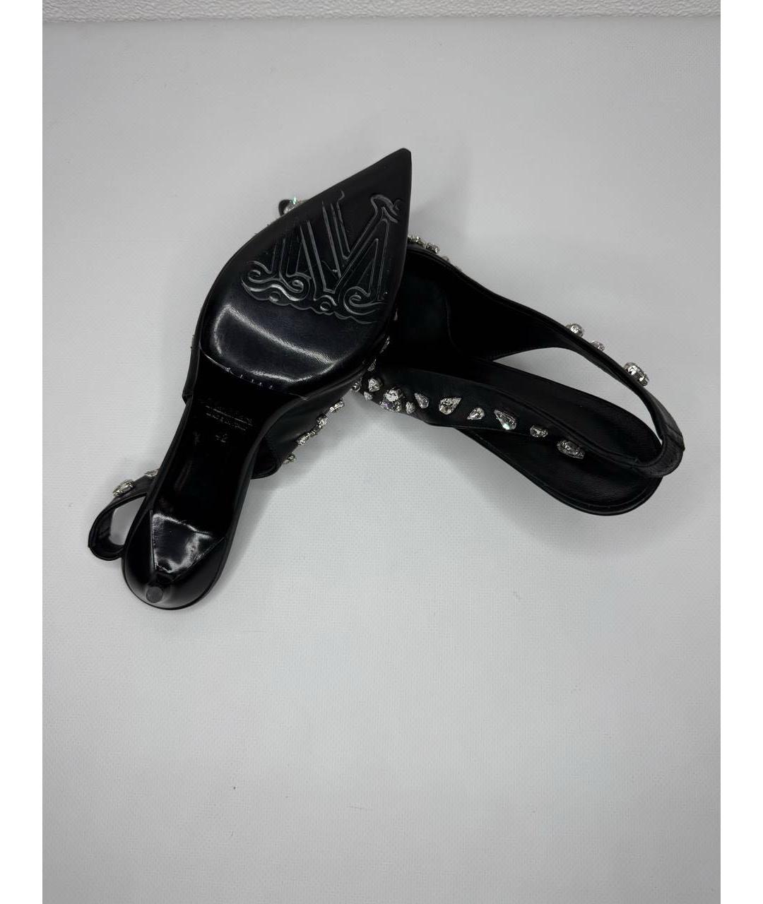 MAX MARA Черные кожаные туфли, фото 6